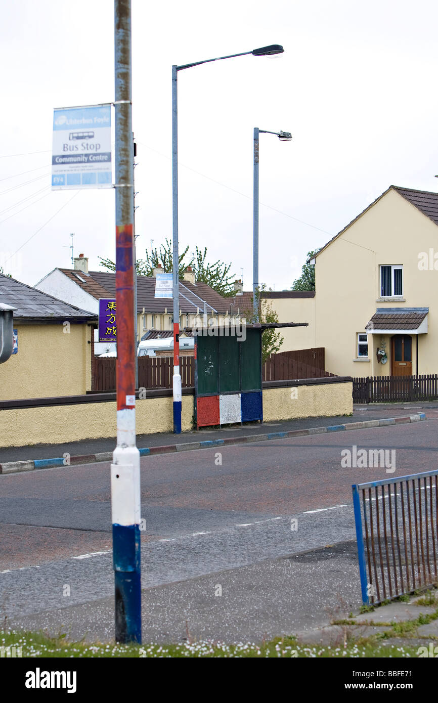 Unionist Steet Malerei, irische Straße, Londonderry, Nordirland Stockfoto
