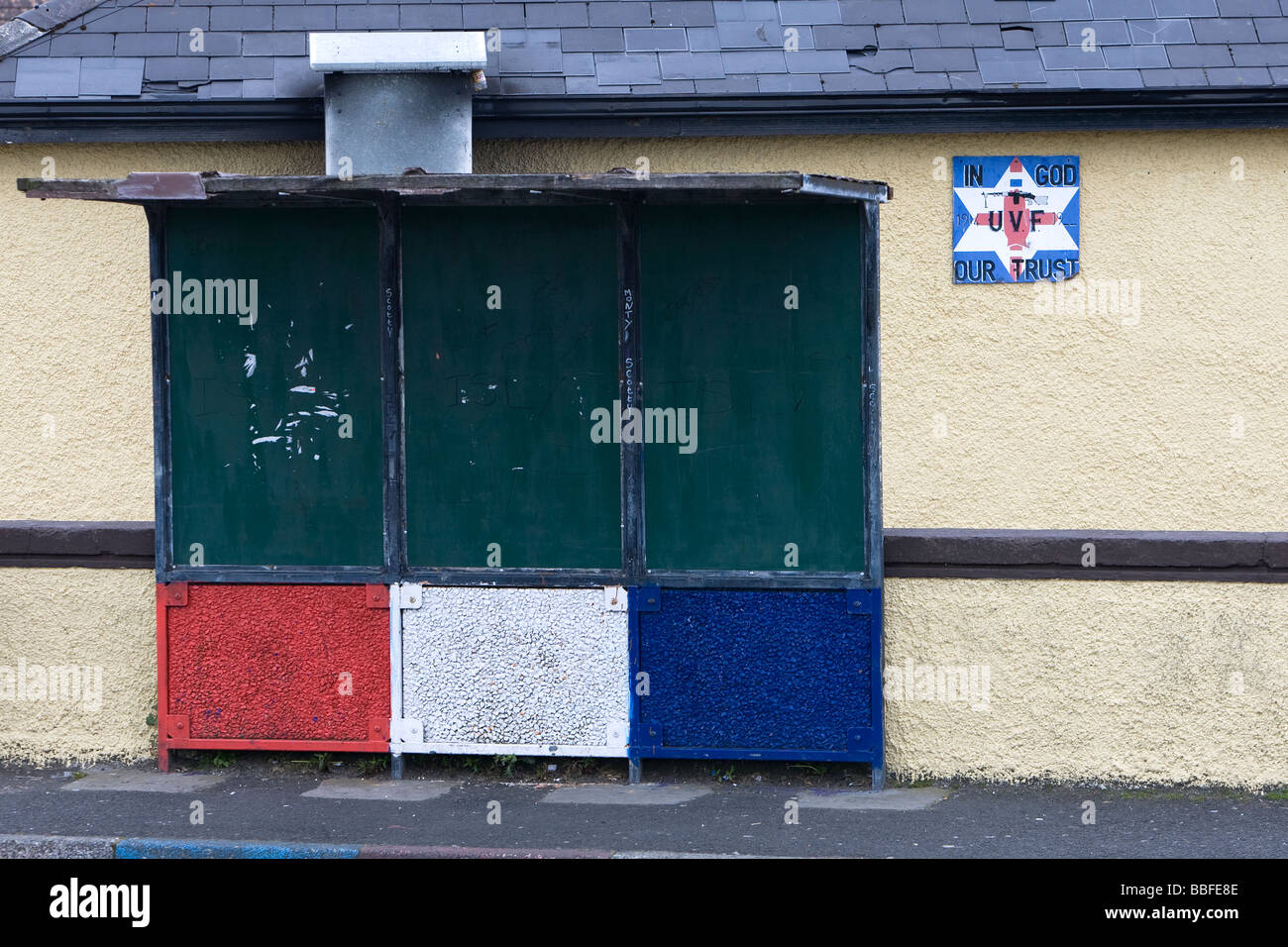 Unionist Steet Malerei, irische Straße, Londonderry, Nordirland Stockfoto