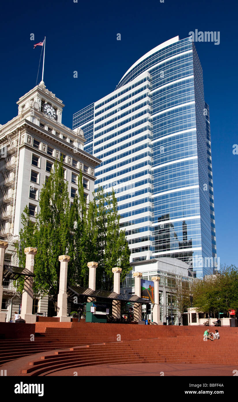 Büro Gebäude der Innenstadt Portland Oregon USA Stockfoto