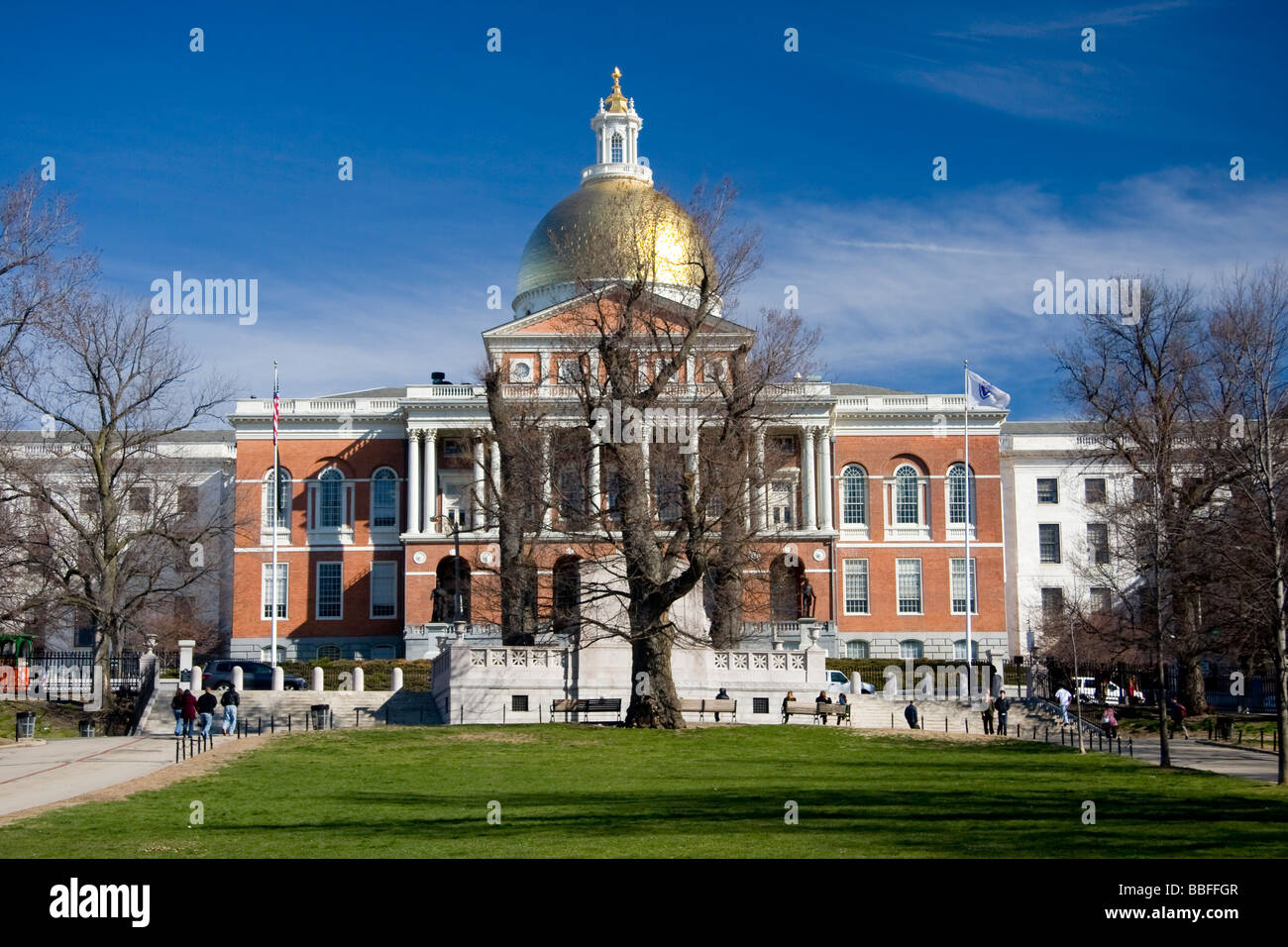 Massachusetts State House in Boston Stockfoto