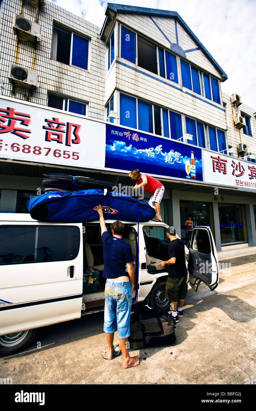 China, Provinz Zejiang, Zhoushan Insel, Budget Hotels für Besucher Stockfoto