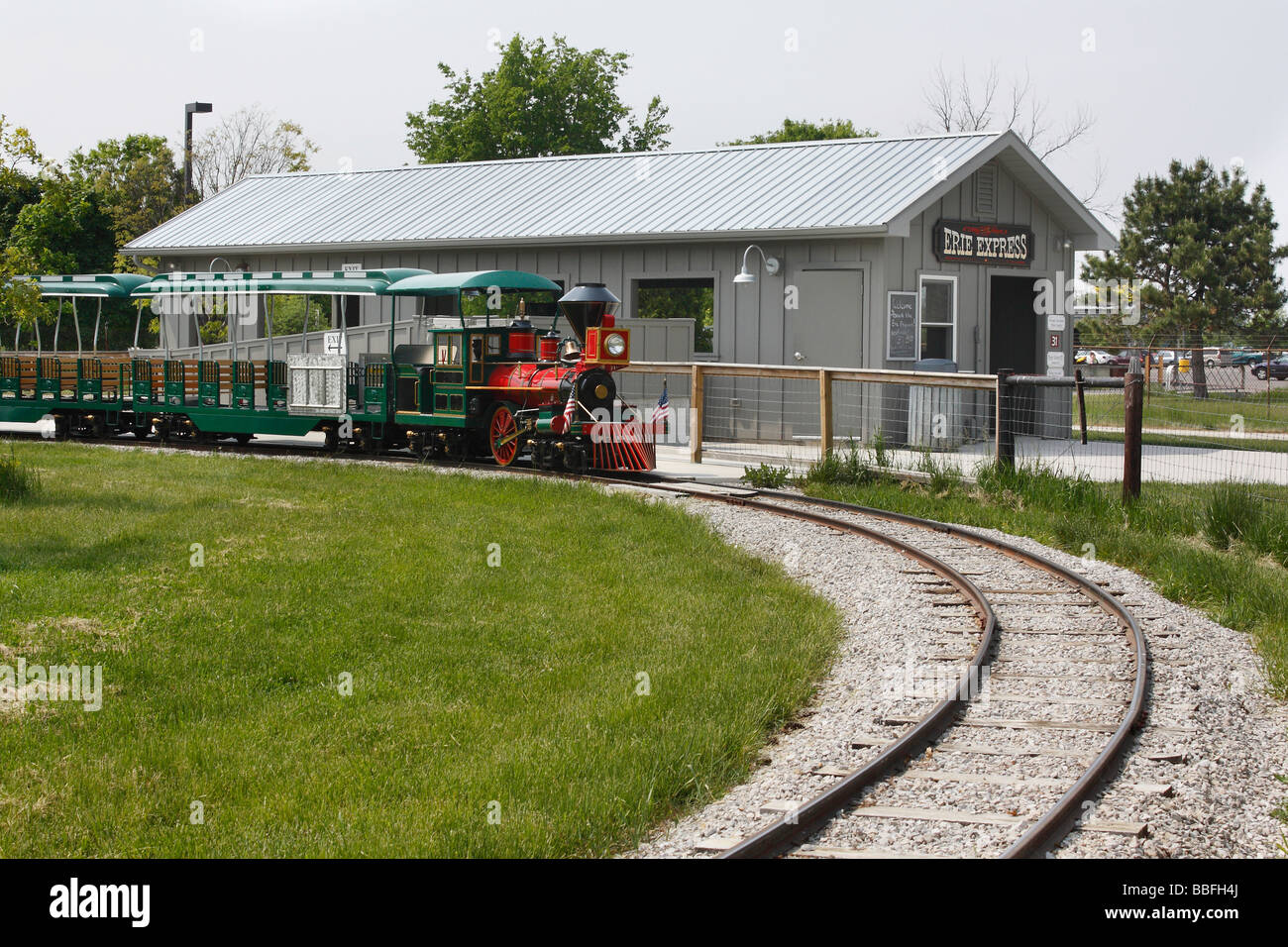 Erie Express Bahnhof in Ohio OH American USA USA Niemand horizontal Hi-res Stockfoto