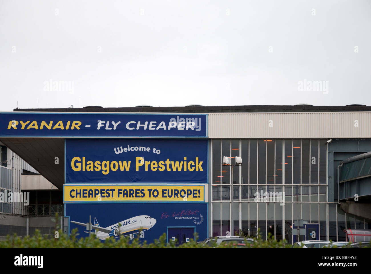 Flughafen Glasgow Prestwick Stockfoto