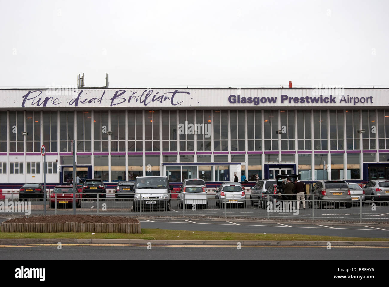 Glasgow Prestwick International Flughafen Terminal Building Stockfoto