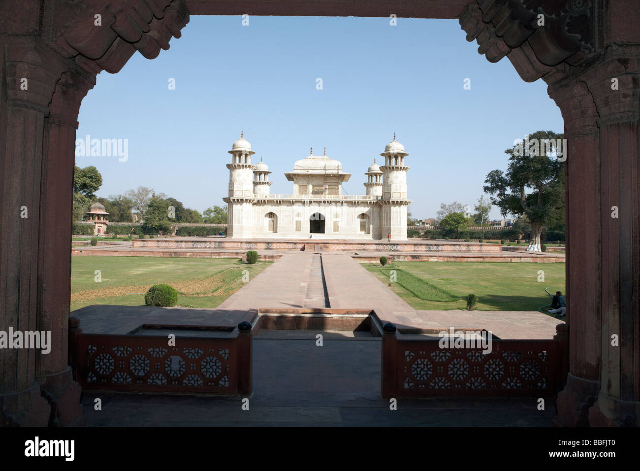 Itimad-Ud-Daulah Gärten Agra Uttar Pradesh, Indien Stockfoto