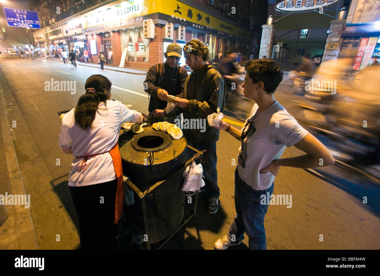 China Shanghai, Huangpu District, Suppen. Stockfoto