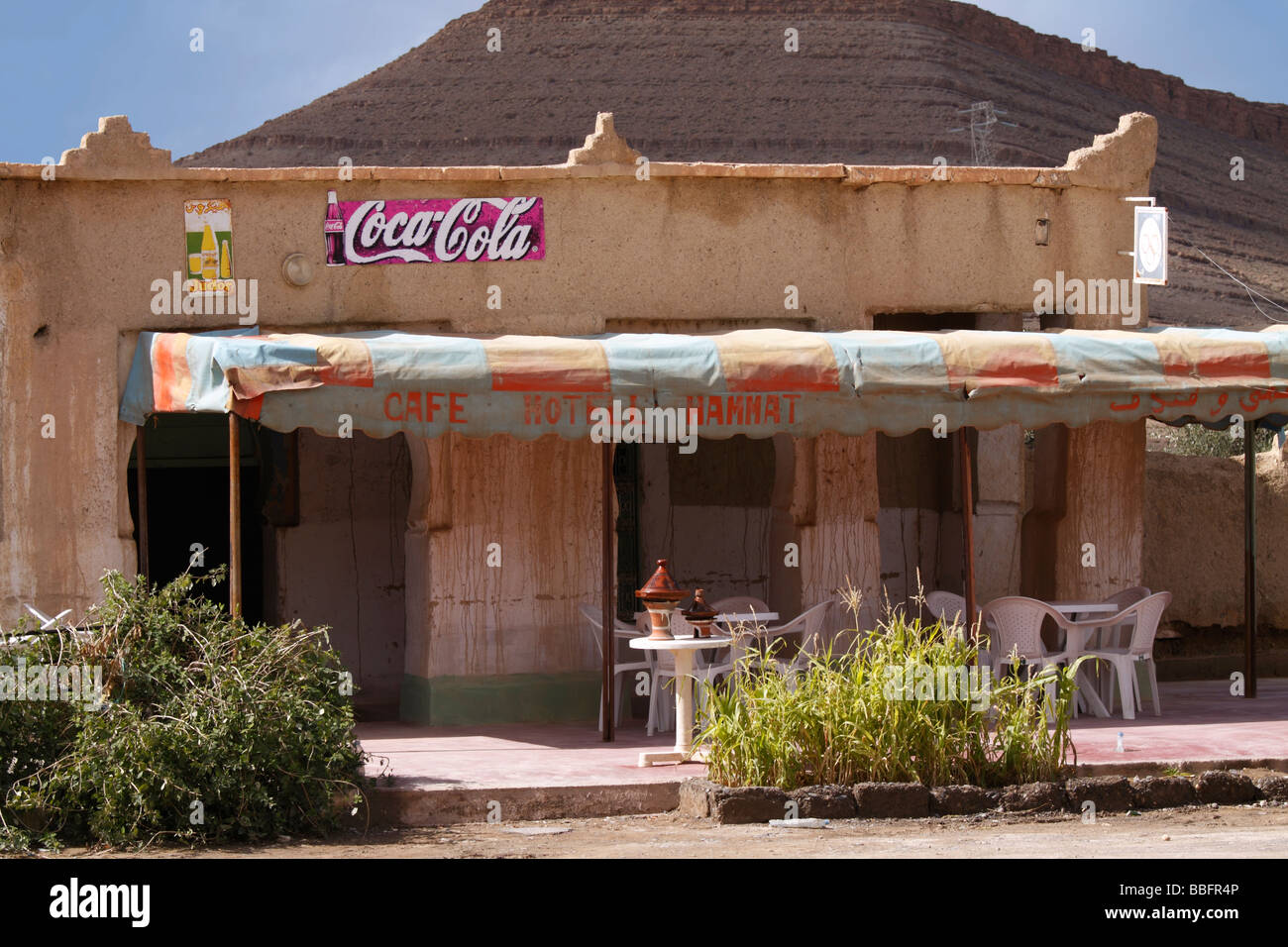 Afrika, Nordafrika, Marokko, Atlas-Gebirge, Café Stockfoto