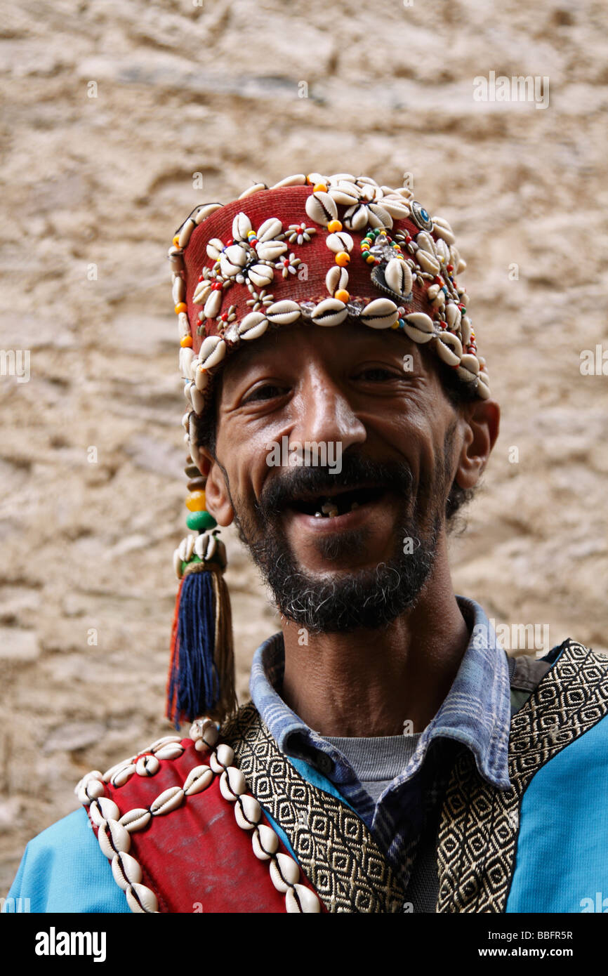 Afrika, Nordafrika, Marokko, Fes, Fes el Bali, alte Fes, Medina, Altstadt, Portrait, Street Entertainer Stockfoto