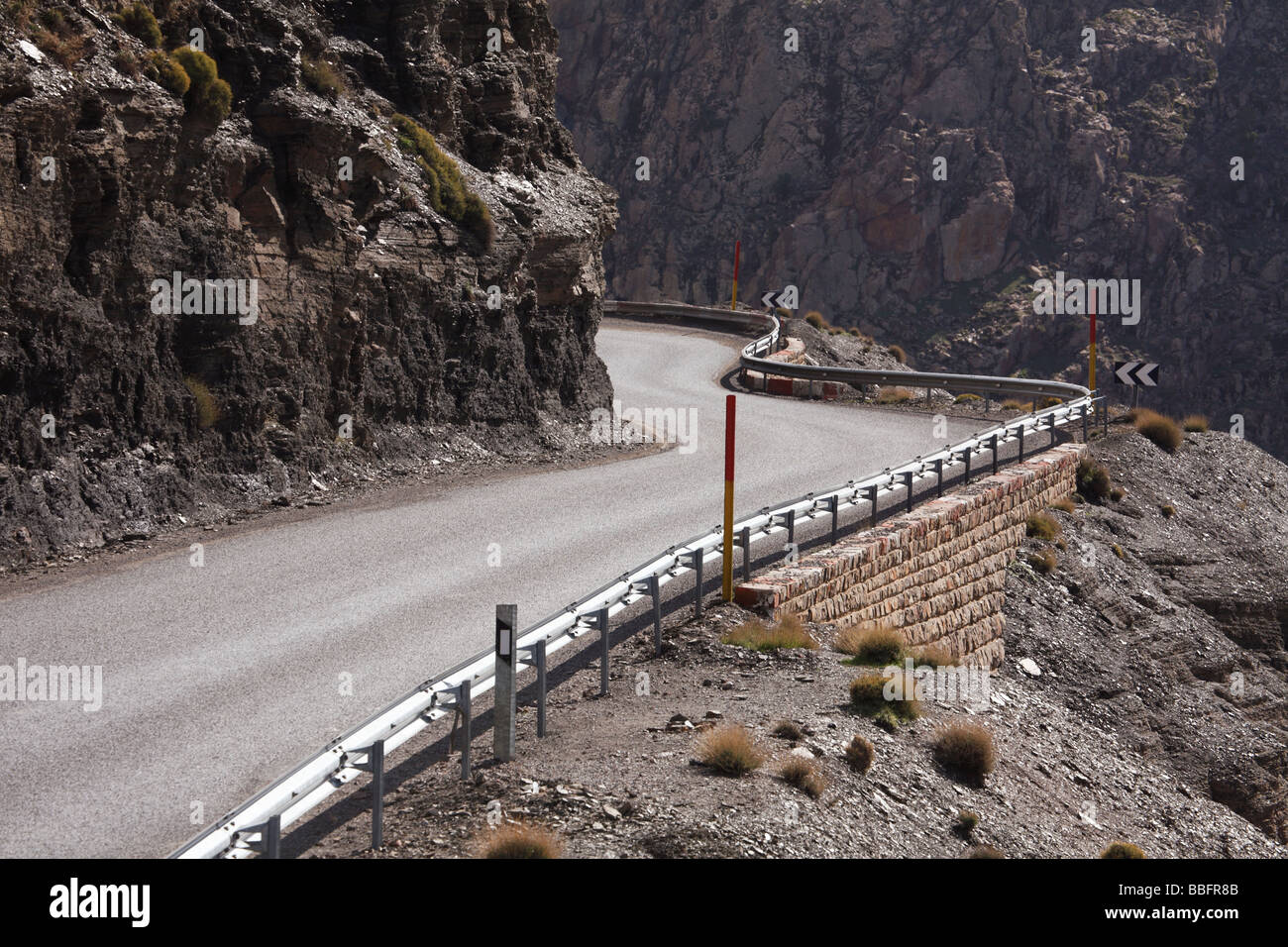 Afrika, Nordafrika, Marokko, Atlas-Gebirge, Autobahn, Tizi n Tichka Pass Stockfoto