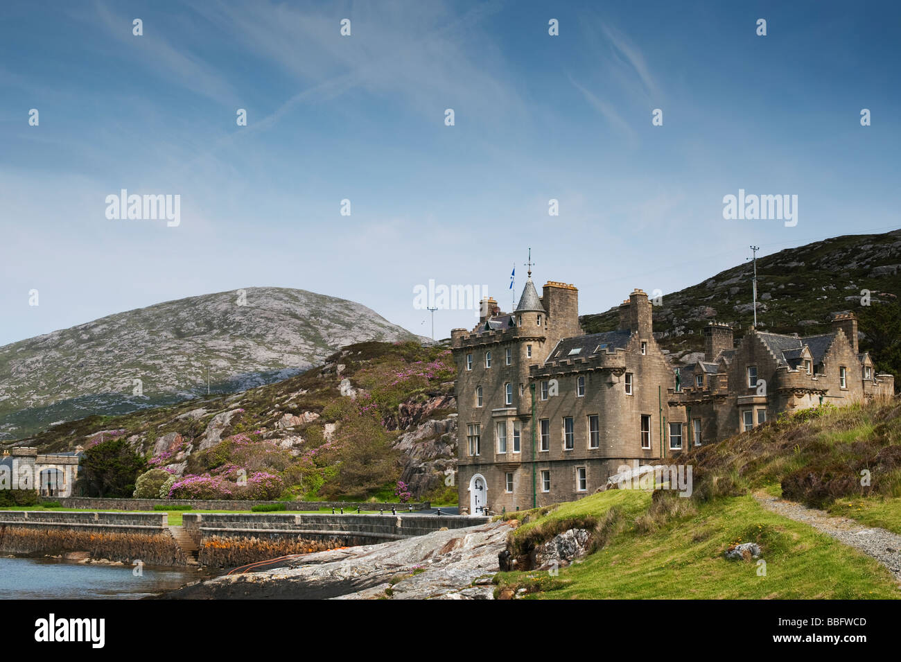 Amhuinnsuidhe Castle, Insel Harris, äußeren Hebriden, Schottland Stockfoto