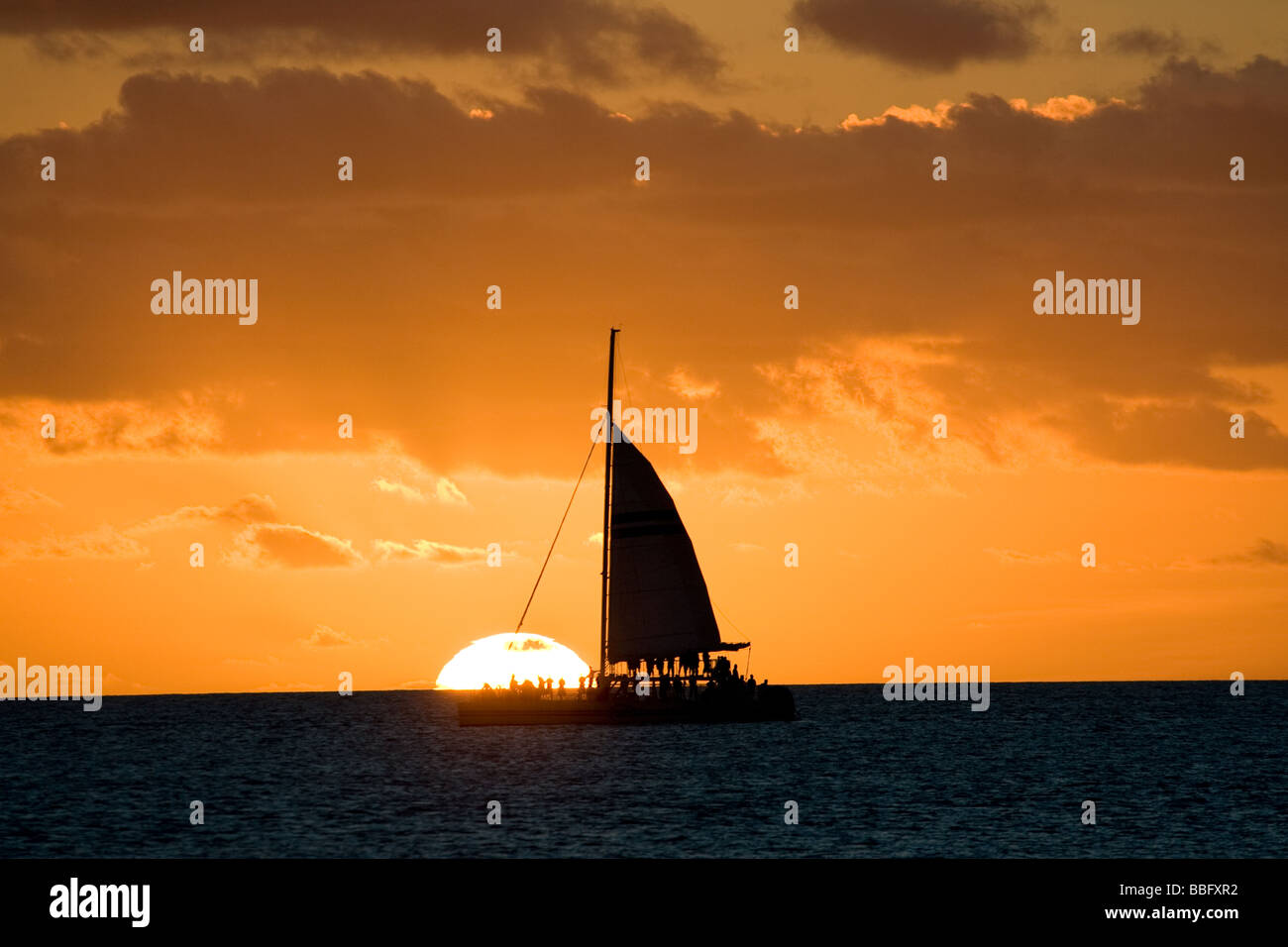 Sonnenuntergang in Key West. Stockfoto