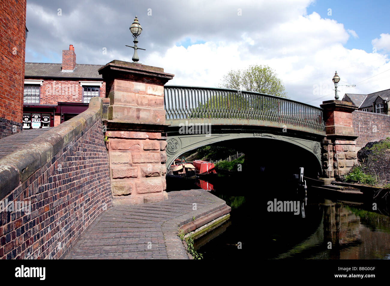 Anfang des 20. Jahrhunderts schwarz Landstadt im lebenden Museum in W Midlands neu Stockfoto