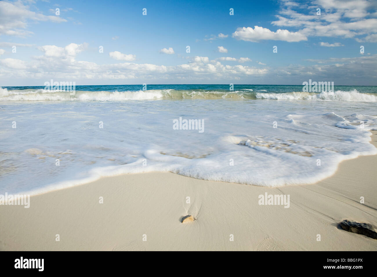 Strand und Meer in yucatan Stockfoto