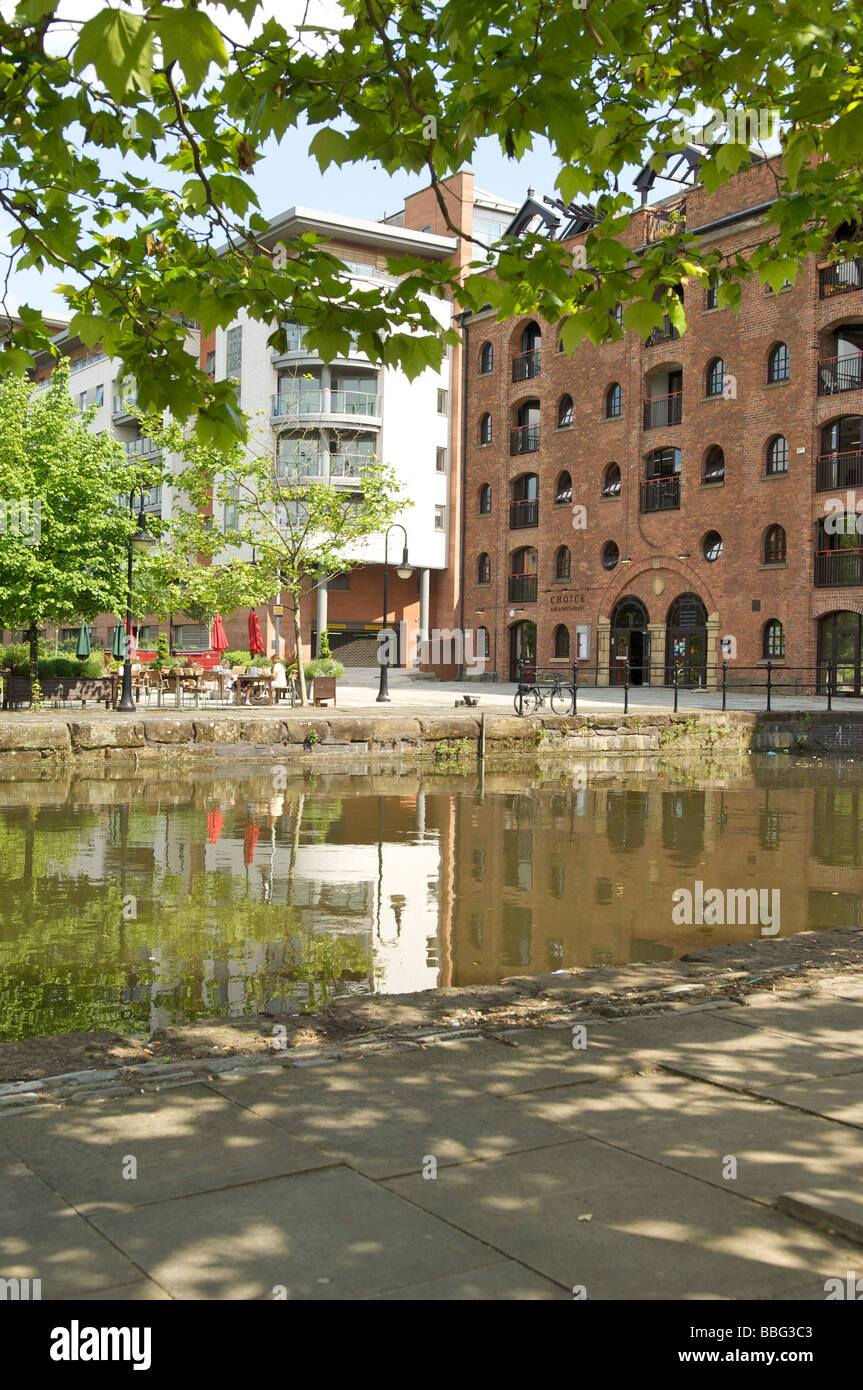 Castlefield Kanal-Becken Manchester Stockfoto