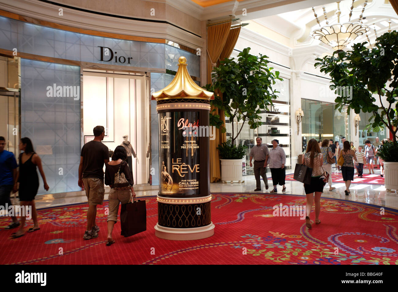 Shopping Bereich Wynn Hotel Las Vegas Nevada, Usa Stockfoto