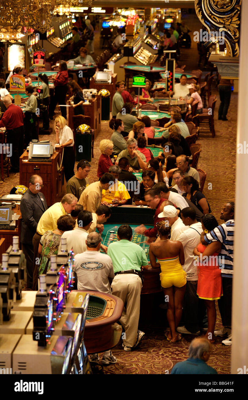 Las Vegas Glücksspiel Tabellen Stockfoto