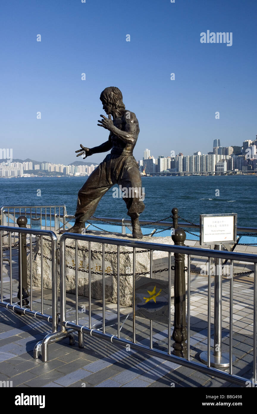 Bruce Lee Statue, Avenue Of The Stars, Kowloon Stockfoto