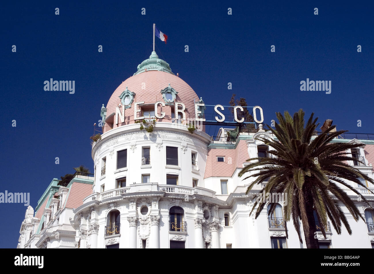 Hotel Negresco, Promenade Des Anglais, Nizza Stockfoto