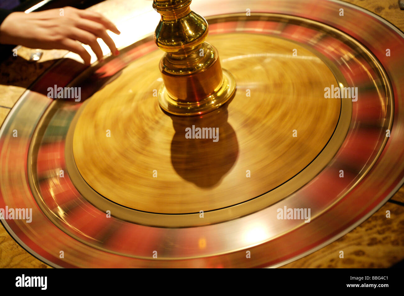 Spining Glücksspiel Las Vegas Roulette-Rad Stockfoto