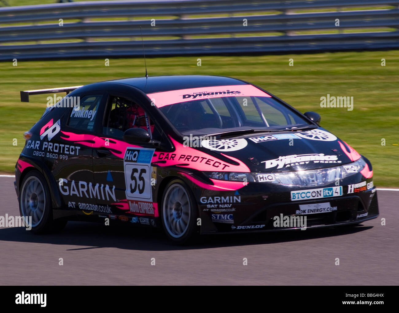 Team Dynamics Honda Civic Rennwagen British Touring Car Championship in Oulton Park Cheshire England UK Stockfoto