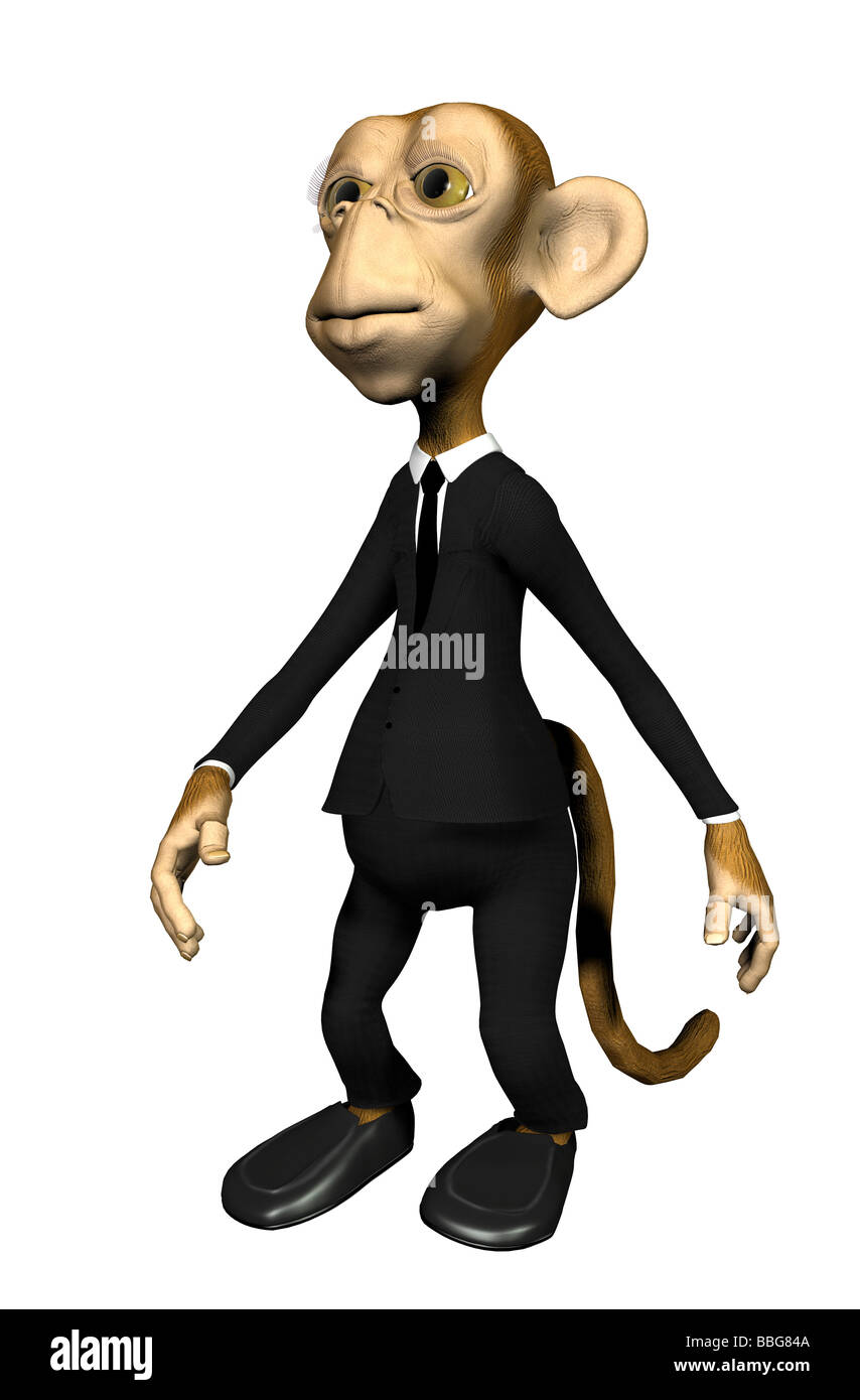 Affe mit Anzug Stockfotografie - Alamy
