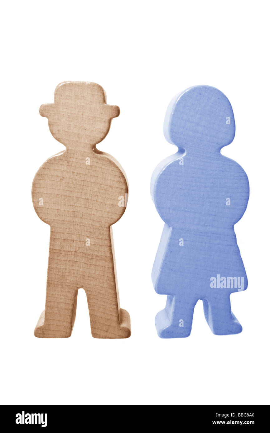 Figuren aus Holz Stockfoto