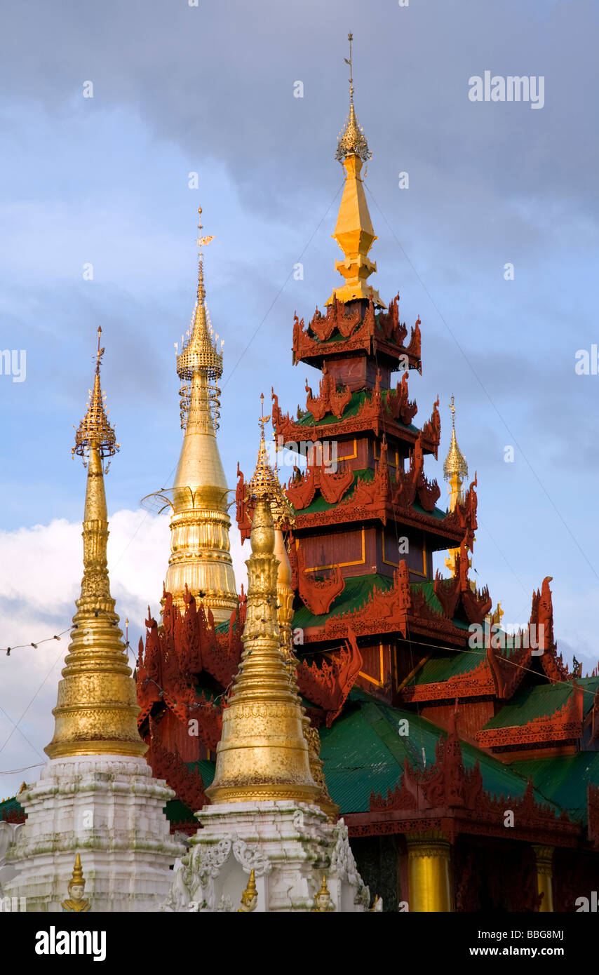 Tempel von Shwedagon Paya. Yangon. Myanmar Stockfoto