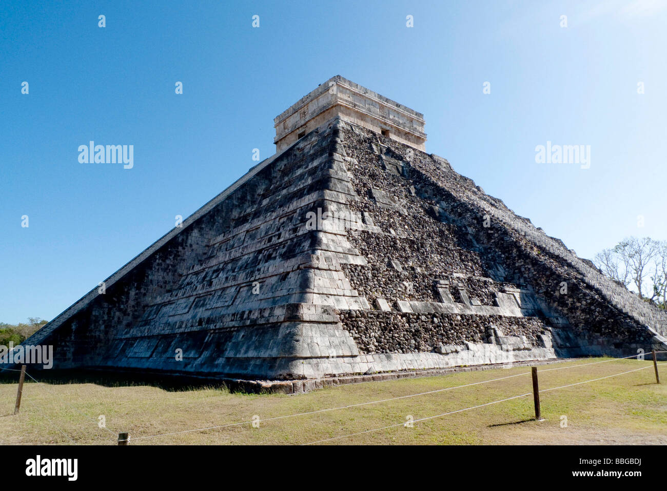El Castillo, Pyramide des Kukulkan in Chichen Itza, Yucatan, Mexiko, Mittelamerika Stockfoto