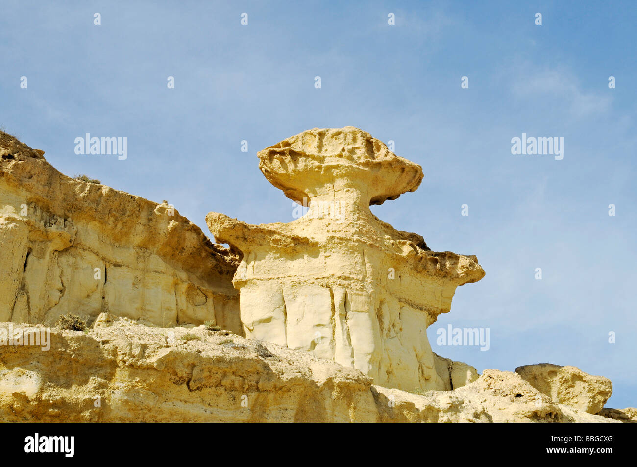 Bizarre Felsformationen, Klippen, Felsen, Erosion, Bolnuevo, Mazarron, Costa Calida, Murcia, Spanien, Europa Stockfoto