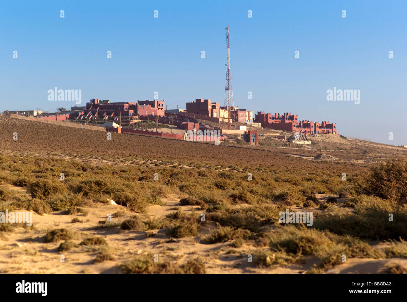 Hotelkomplex südlich von Agadir, marokkanischen Stil Architektur, Marokko, Afrika Stockfoto