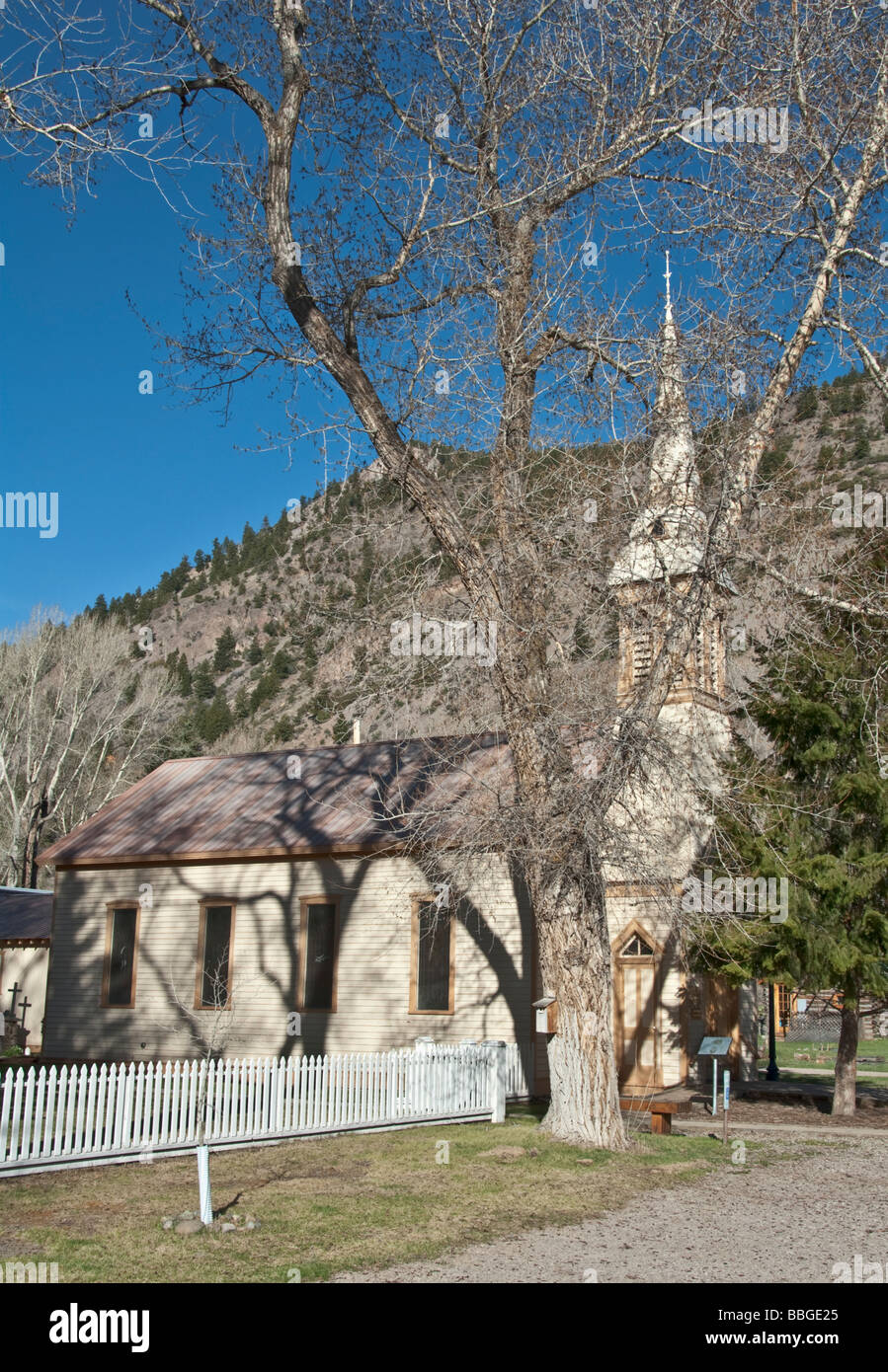 Colorado See Stadt National Historic District Presbyterian Church erbaut 1876 Stockfoto