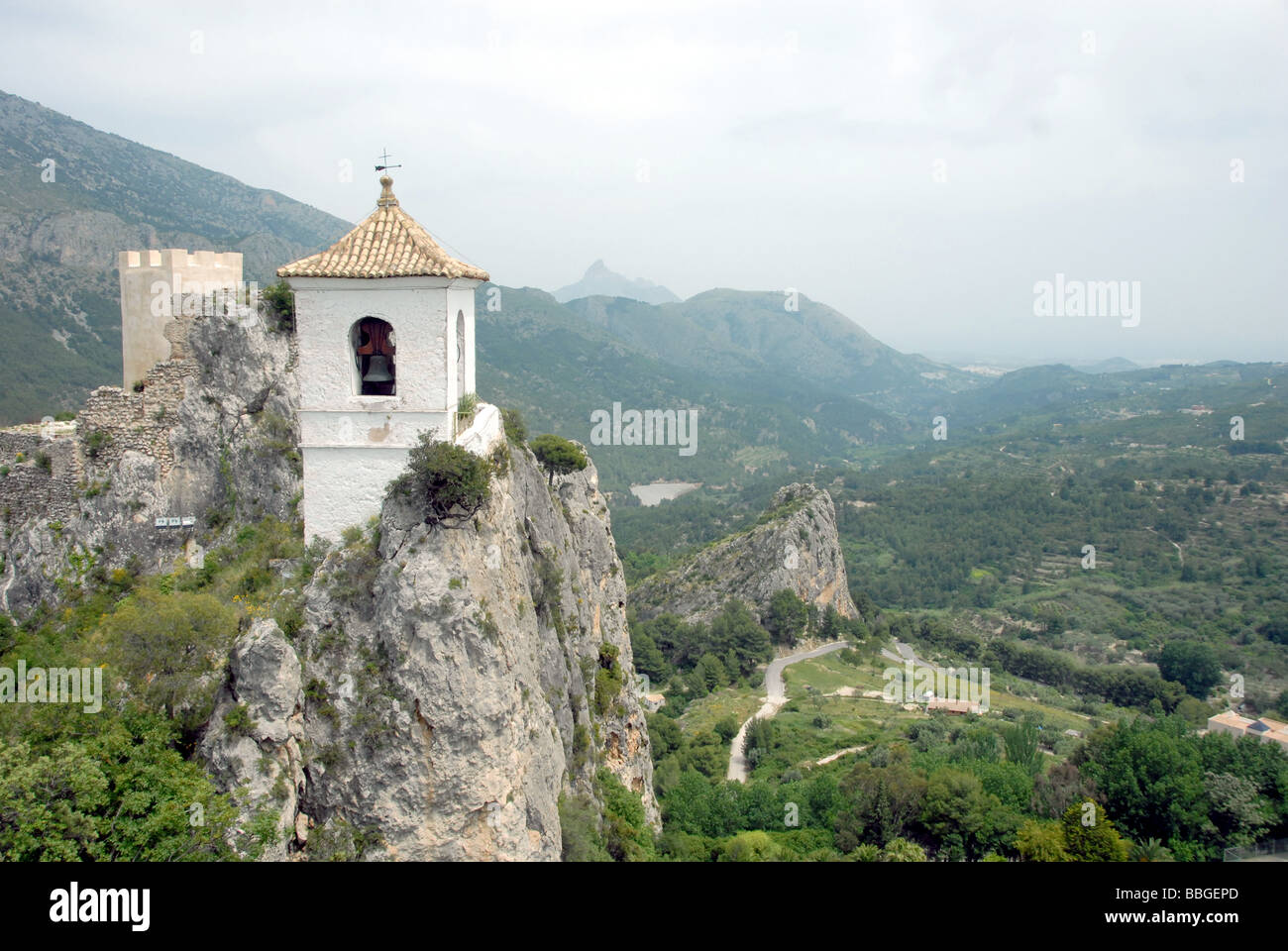 El Castell de Guadalest Spanien Stockfoto