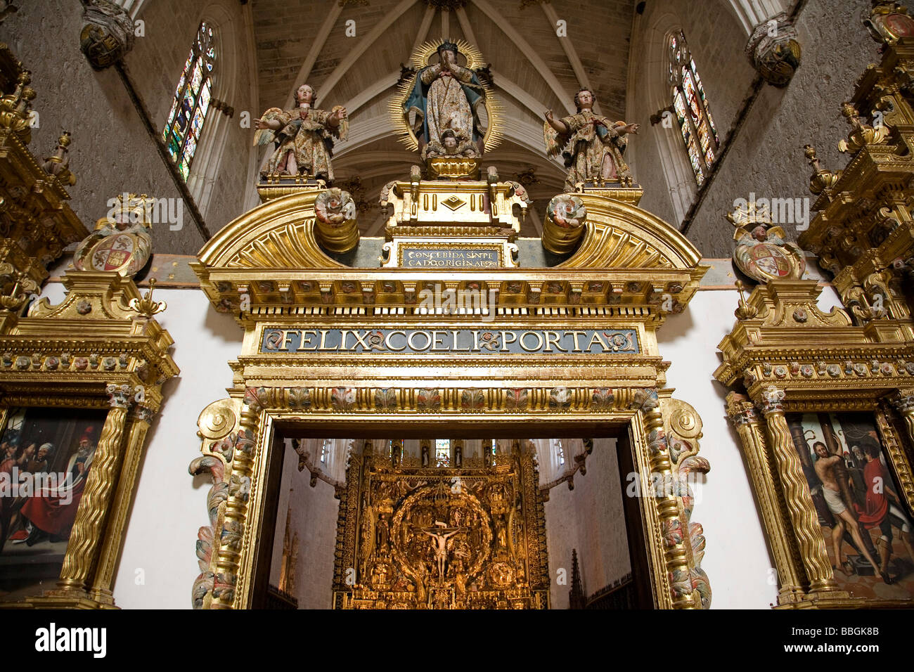 Cartuja von Santa María de Miraflores in Burgos Castilla Leon Spain Stockfoto