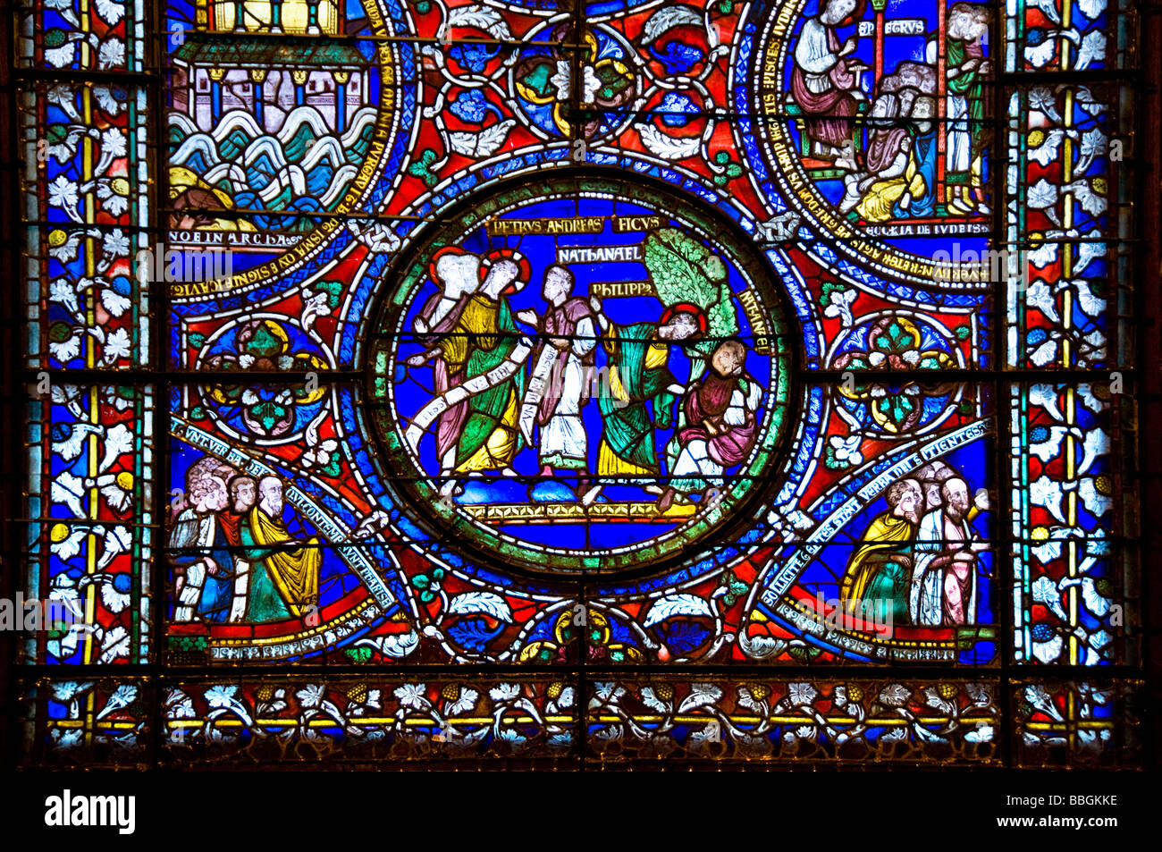 12. C gebeizt Glas Fenster, Canterbury Kathedrale, Kent, UK Stockfoto