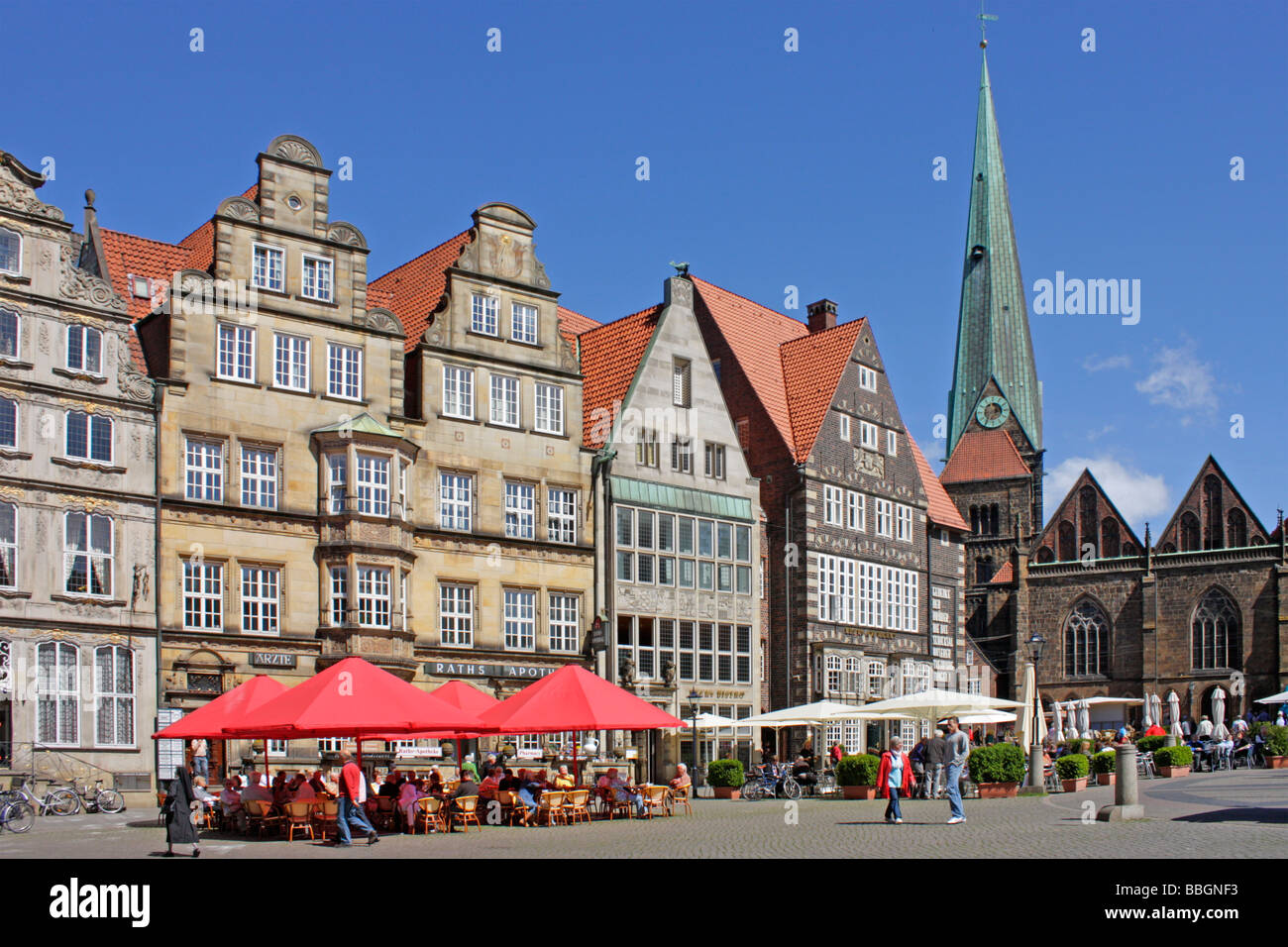 Markt-Platz von Bremen in Norddeutschland Stockfoto