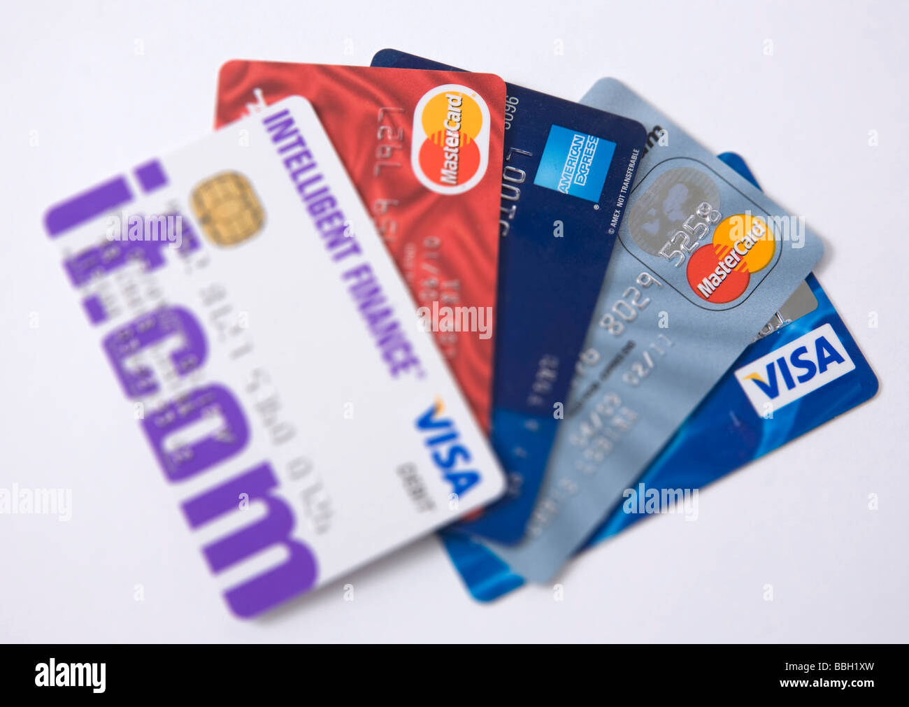 "Kreditkarten" Visum Stockfoto