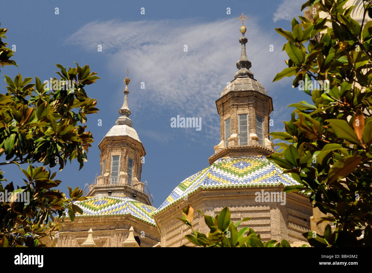 Die Basilika-Kathedrale unserer lieben Frau von der Säule (Catedral Basílica de Nuestra Señora del Pilar), Zaragoza, Aragon, Spanien Stockfoto