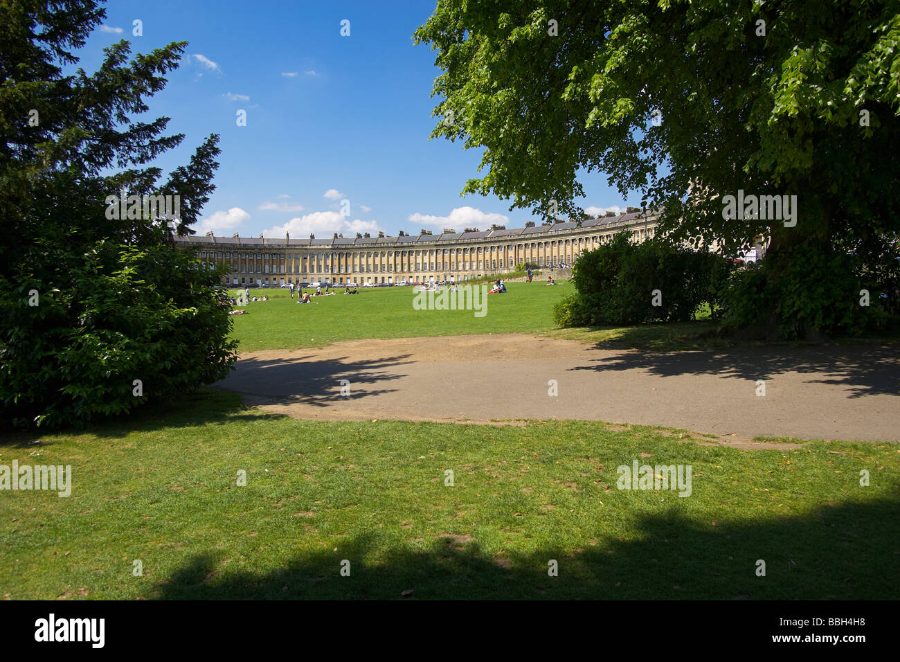 Ein Blick auf die Royal Crescent in Bath Somerset uk Stockfoto