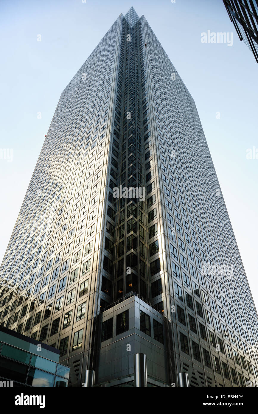 Fassaden der One Canada Square Canary Wharf London England UK Stockfoto