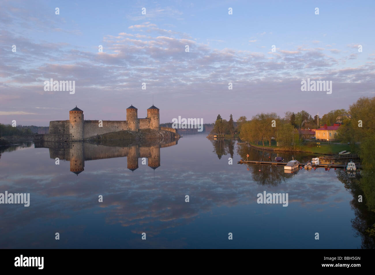 Burg Olavinlinna Savonlinna Lakeland Karelien Finnland Stockfoto