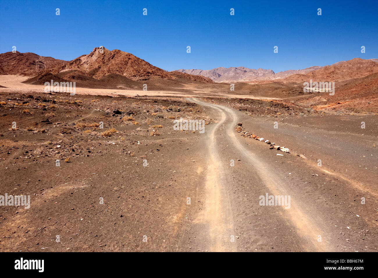 Eine Spur führt in den Richtersveld, Teil der größeren Namib-Wüste, Südafrika Stockfoto