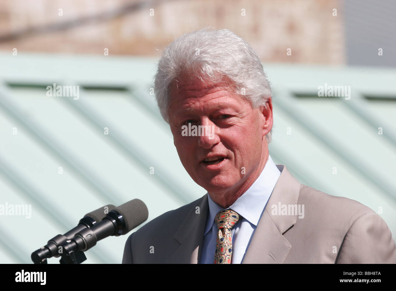 Präsident Bill Clinton Kampagne für Terry McAuliffe für Gouverneur von Virginia im Jahr 2009. Stockfoto