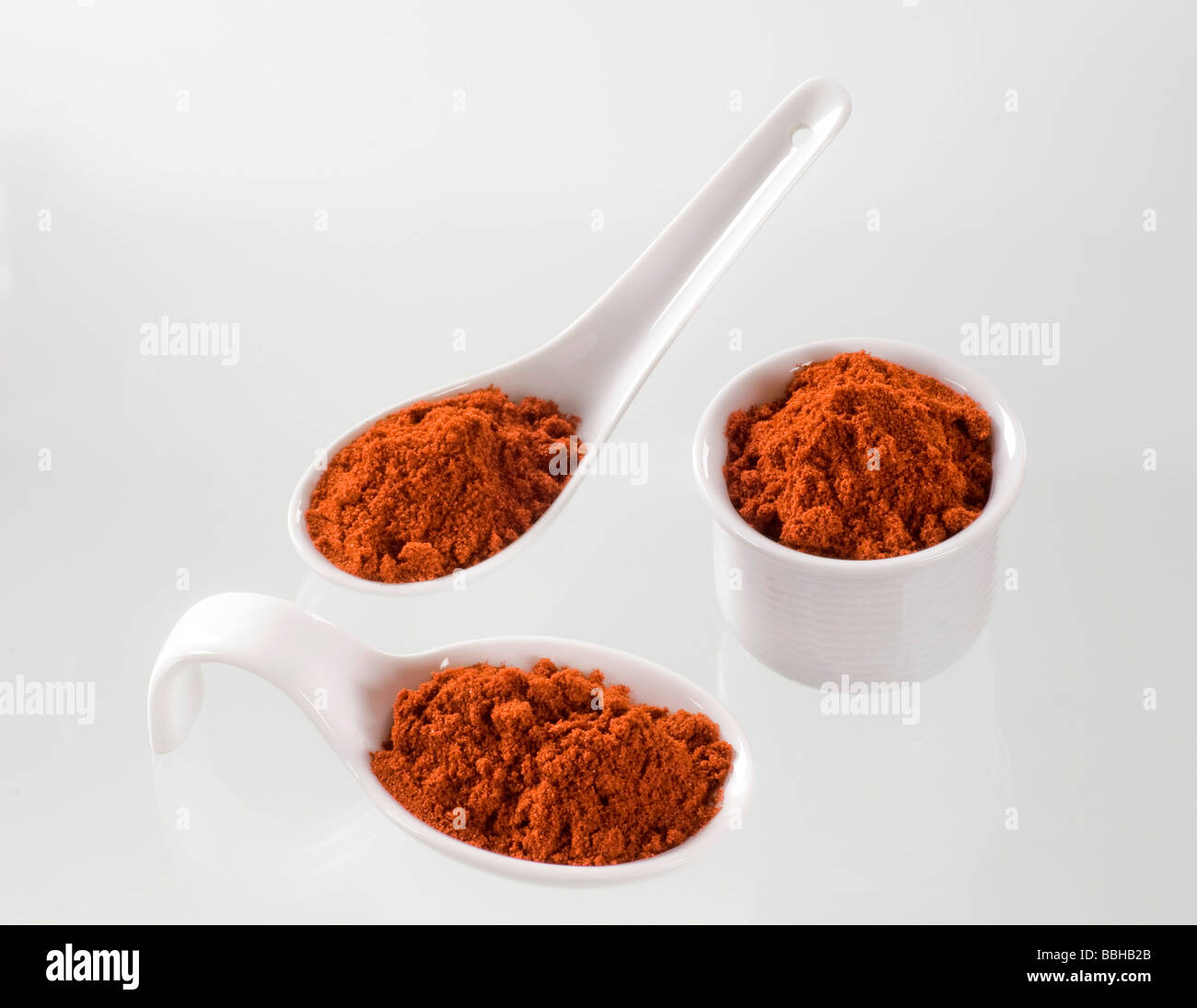 Pulverisierte Paprika Stockfoto