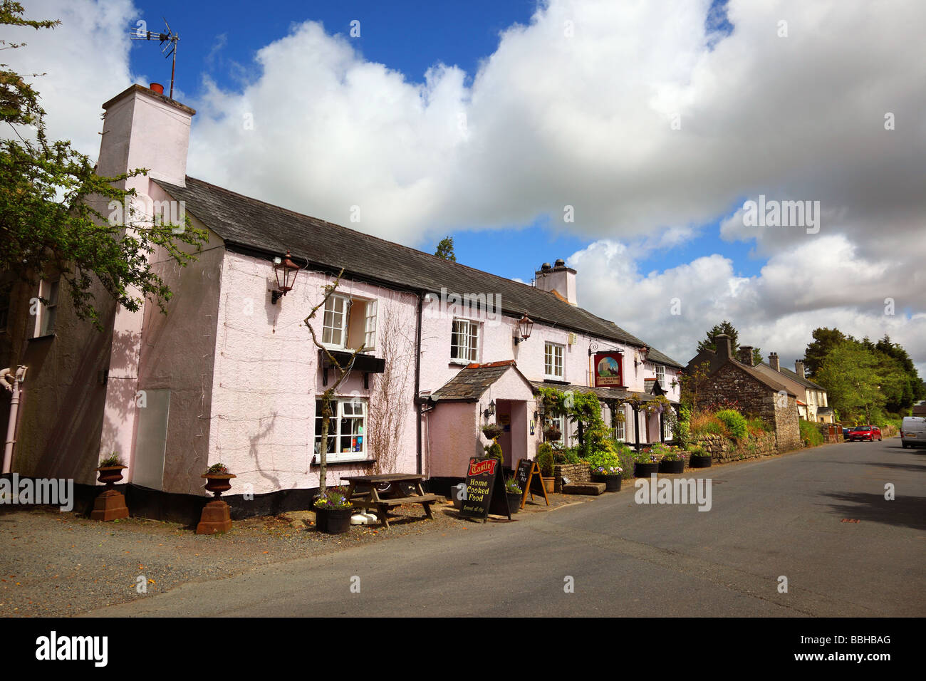 Das Castle Inn, Lydford, Devon. Stockfoto