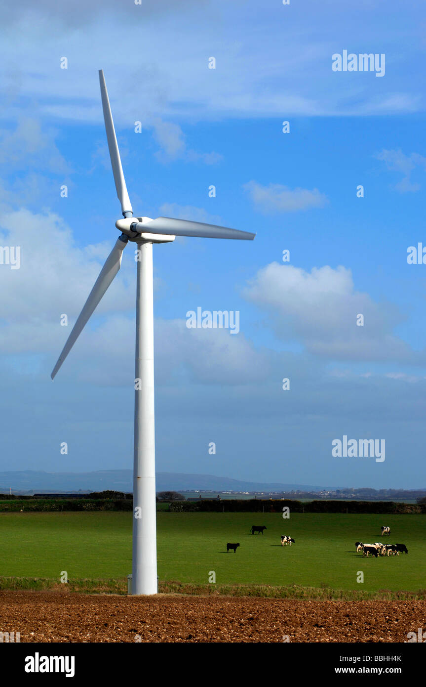 "Windturbine', Cornwall, England, UK Stockfoto