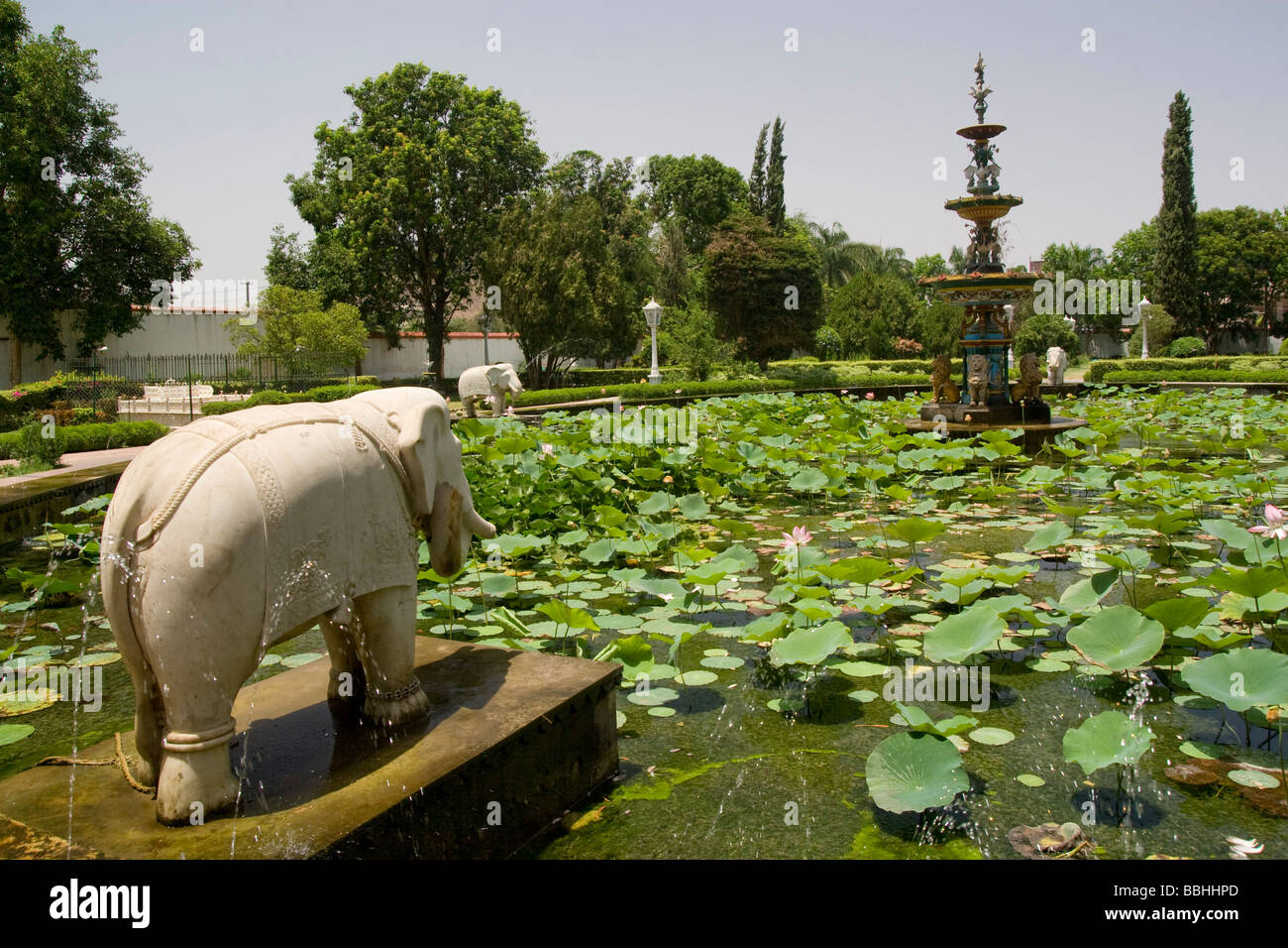 Indien-Rajasthan-Udaipur-Saheliyon-Ki-Bari-Gärten Stockfoto