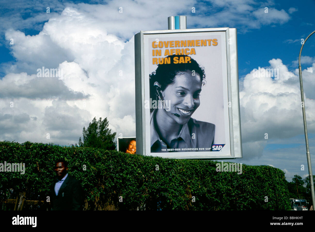 Plakatwerbung in Nairobi Kenia Stockfoto