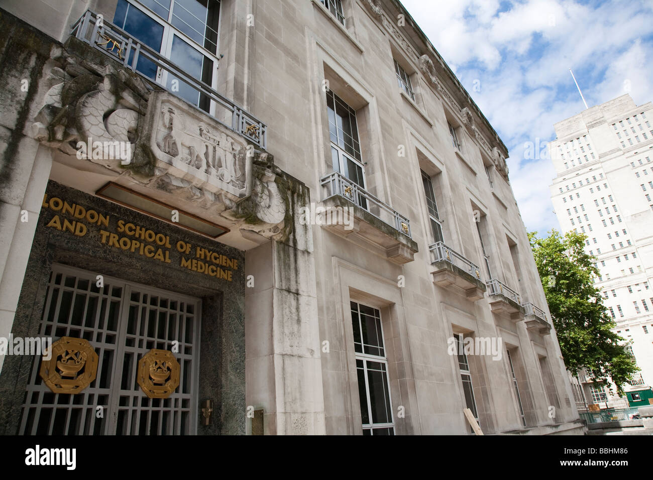 London School of Hygiene & Tropical Medicine, Art-Deco-Gebäude in Keppel Street, Bloomsbury, Central London UK Stockfoto