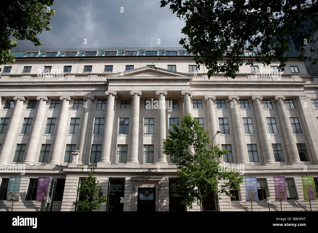 Außenansicht der Wellcome Collection Gehäuse medizinische Archiv und Museum, 183 Euston Road, London NW1 2BE England Stockfoto