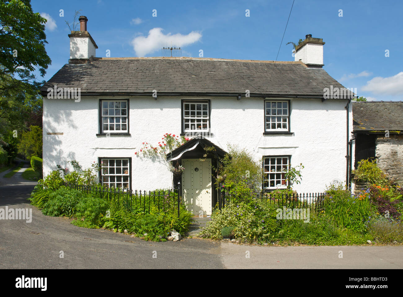 Ferienhaus in Troutbeck Ortschaft, in der Nähe von Ambleside, Nationalpark Lake District, Cumbria, England UK Stockfoto